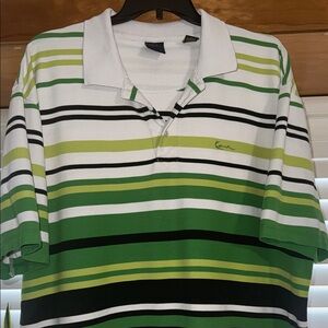 Vintage Karl Kani GOLD Striped Polo - size 3X